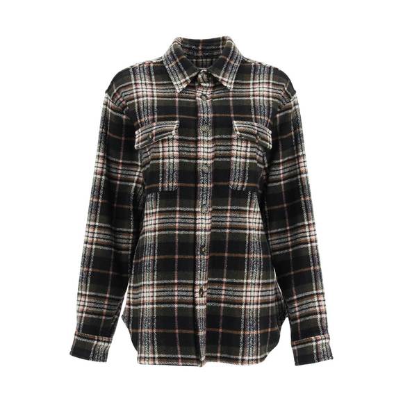 Isabel marant etoile ebbaz checkered flannel overshirt